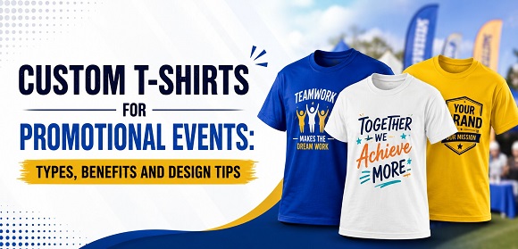 Custom T-Shirts For Promotional Events: Types, Benefits And Design Tips